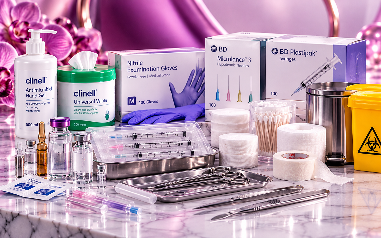 Aesthetic clinic essentials and professional supplies