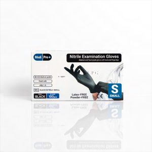 Alternative view of Black Disposable Nitrile Exam Gloves X100 Small